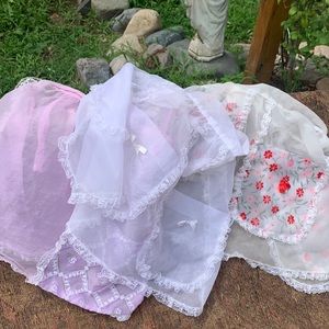 Ladies Vintage Kitchen Apron Ohh La La patterns - handmade.